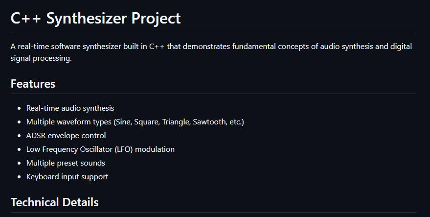 Synthesizer Screenshot